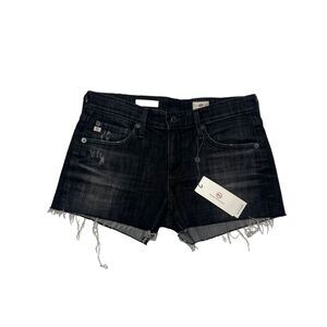 Adriano Goldschmeid The Bonnie Relaxed Jean Shorts Distressed Size‎ 26 Black